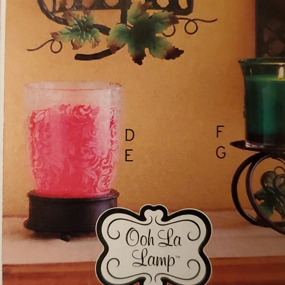 EMMA Ooh La Lamp floral lacy look NEW Home Interiors 15 watt bulb glass resin - Picture 6 of 10